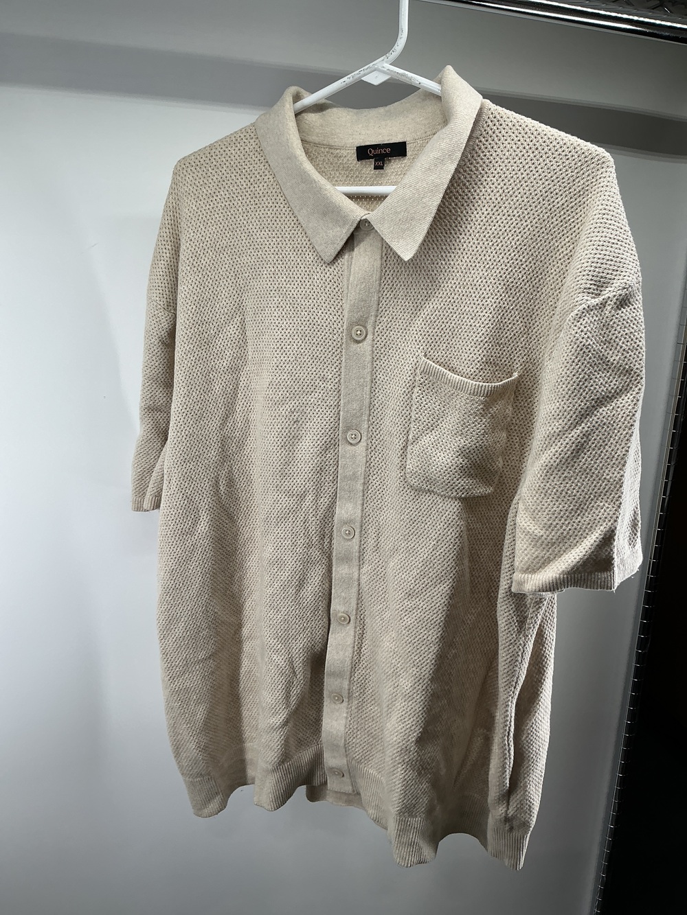 100% Organic Cotton Mesh-Stitch Button-Up Polo - Slim fit